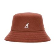 Mahonie Wollen Bucket Hoed Kangol , Brown , Heren