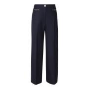 Blauwe Katoenen Broek met Kettingdetail Guess , Blue , Dames