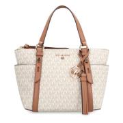 Stijlvolle Coated Canvas Tote Tas Michael Kors , White , Dames