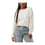 Ecru Sweatshirt Trendy Comfort Stijl Moss Copenhagen , Beige , Dames