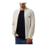 Heren Slim Badge Zip Vest Tommy Jeans , Beige , Heren