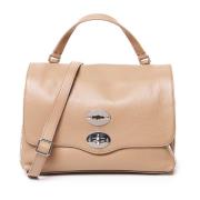 Iconische Dubbele Sluiting Cappuccino Tas Zanellato , Beige , Dames