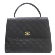 Pre-owned Leather chanel-bags Chanel Vintage , Black , Dames