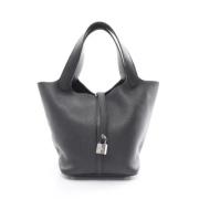 Pre-owned Leather handbags Hermès Vintage , Black , Dames