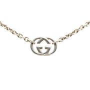 Pre-owned Metal necklaces Gucci Vintage , Gray , Dames