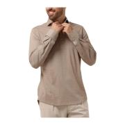 Heren Polo T-shirt Combinatie Profuomo , Beige , Heren