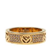 Pre-owned Metal rings Fendi Vintage , Yellow , Dames