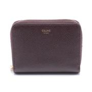 Pre-owned Leather wallets Celine Vintage , Red , Dames