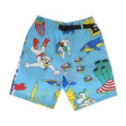 Oceaanblauwe Zwemshorts Elastische Taille Ripndip , Multicolor , Heren