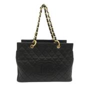 Pre-owned Leather totes Chanel Vintage , Black , Dames