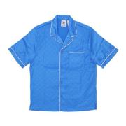 Blauwe Vogel Baseball Shirt All Over Print Adidas , Blue , Heren