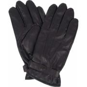 Zwarte Gebrande Leren Fleece Gevoerde Handschoenen Barbour , Black , H...