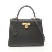 Pre-owned Canvas handbags Hermès Vintage , Black , Dames