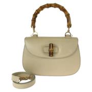 Pre-owned Leather gucci-bags Gucci Vintage , Beige , Dames