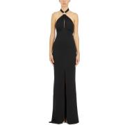 Rode Loper Gedrapeerde Jurk Elisabetta Franchi , Black , Dames