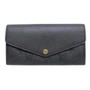 Pre-owned Leather wallets Louis Vuitton Vintage , Black , Dames