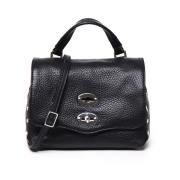 Zwart Dubbel Slot Iconische Tas Zanellato , Black , Dames