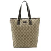 Pre-owned Canvas totes Gucci Vintage , Beige , Dames