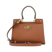 Kameel Handtas met Twee Compartimenten Pourchet Paris , Brown , Dames