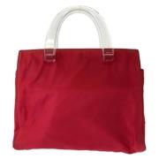 Pre-owned Canvas totes Prada Vintage , Red , Dames