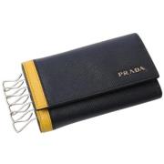 Pre-owned Leather key-holders Prada Vintage , Blue , Dames