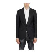 Lana en Zijde Berlin Blazer Dsquared2 , Black , Heren