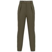 Flowing Crepe Jeans Broek Pinko , Green , Dames