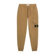 Cargo Joggingbroek met Geborsteld Katoen Fleece Stone Island , Beige ,...