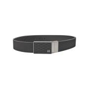 Zwart Logo Gesp Riem Armani Exchange , Black , Heren