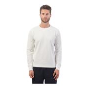 Witte Sweater Slim Fit Lange Mouw K-Way , White , Heren