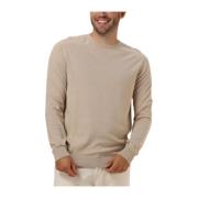 Heren Beige Crew Neck Trui Selected Homme , Beige , Heren