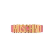 Roze Logo Gesp Riem Moschino , Pink , Dames