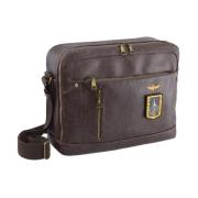 Mannen Logo Werk Tas Aeronautica Militare , Brown , Heren