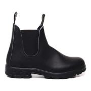 Zwarte Leren Weerbestendige Laarzen Elastische Band Blundstone , Black...