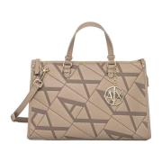 Beige Handtas met Verstelbare Band Armani Exchange , Beige , Dames