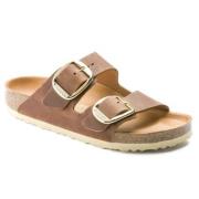 Arizona Big Buckle Sliders Birkenstock , Brown , Dames