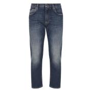 Italiaanse Denim Jeans Rechte Pasvorm Dolce & Gabbana , Blue , Heren