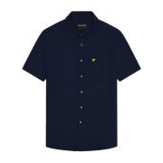 Korte Mouw Mand Weef Shirt Lyle & Scott , Blue , Heren