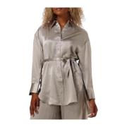 Elegante LS Blouse Selected Femme , Beige , Dames