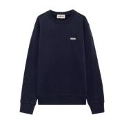 Blauwe Jersey Sweatshirt met Logo Autry , Blue , Heren