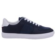 Leather sneakers Moncler , Blue , Heren