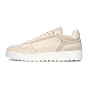 Heren Lage Leren Sneaker Cliff Cane Nubikk , Beige , Heren