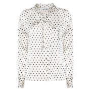 Polka Dot Blouse Lange Mouw Room Self Portrait , White , Dames