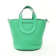 Pre-owned Leather handbags Hermès Vintage , Green , Dames