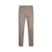 Bruine Katoenen Poplin Broek Moncler , Brown , Heren