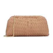 Visionaire clutch tas met een opvallende vouw Kazar , Brown , Dames