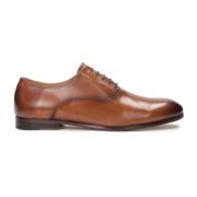 Bruine leren Oxfords voor mannen met donkere tenen Kazar , Brown , Her...