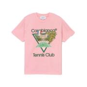 Tennis Club Icon T-Shirt Casablanca , Pink , Heren