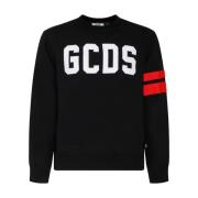 Zwart Logo Geborduurd Sweatshirt Gcds , Black , Heren