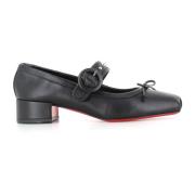 Zwarte hak Décolleté met strik Christian Louboutin , Black , Dames